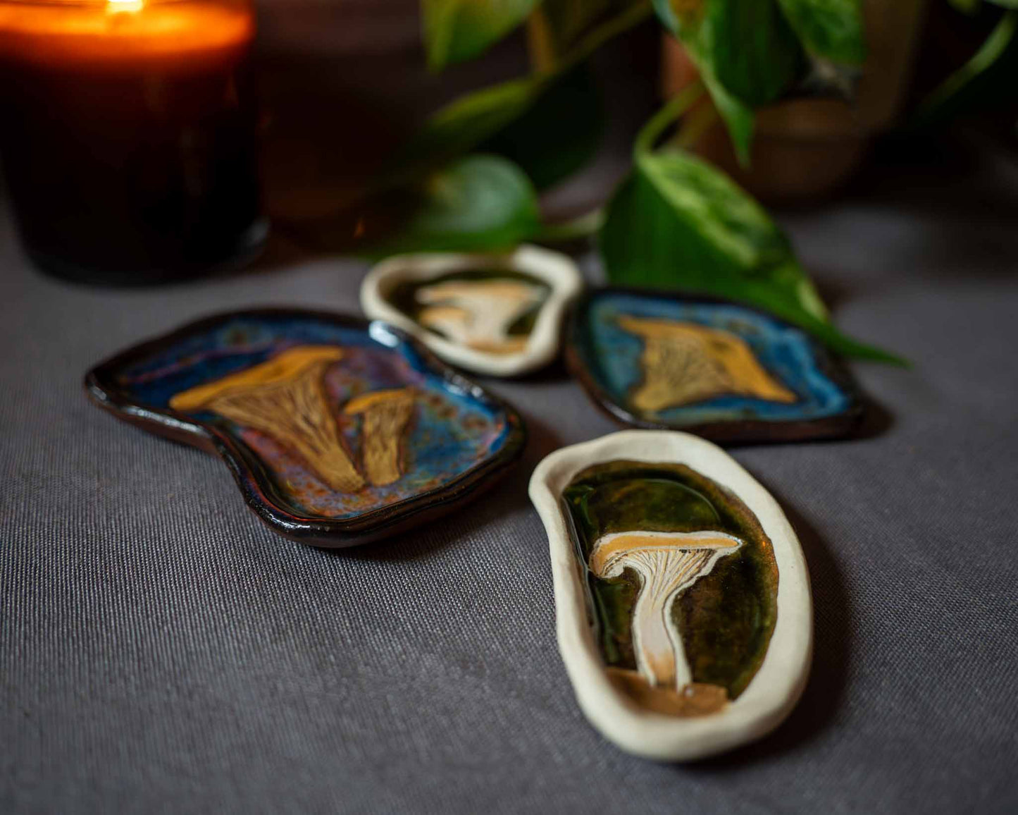 chanterelle trinket dishes