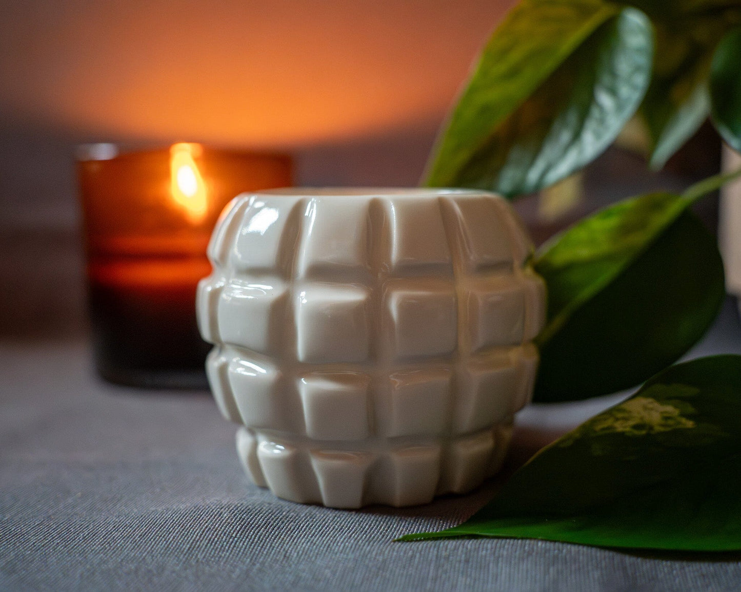 translucent porcelain tea candle holders Ang Makes Things Textured 